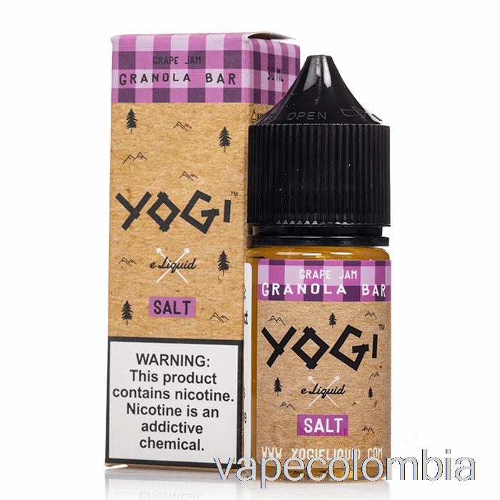 Barra De Granola De Mermelada De Uva Desechable Vape - E-líquido Yogi Salts - 30ml 50mg